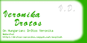 veronika drotos business card